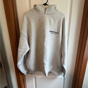 Fear of God Essentials Light Gray Hoodie